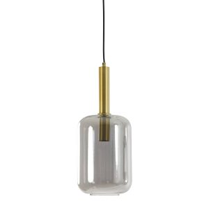 Suspensión de vidrio color dorado con forma clásica Light & Living Lekar